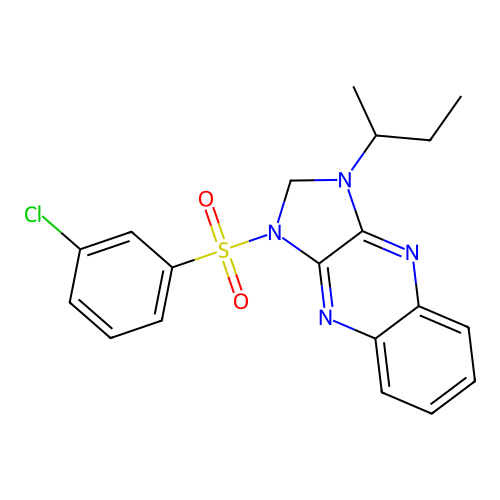 1-butan-2-yl-3-(3-chlorophenyl)sulfonyl-2H-imidazo[4,5-b]quinoxaline structure