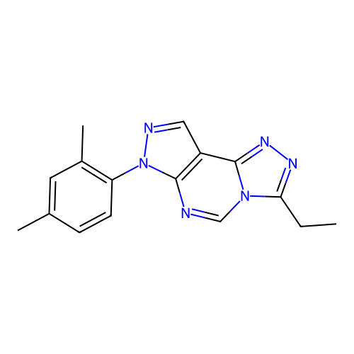 7-(2,4-dimethylphenyl)-3-ethyl-7H-pyrazolo[4,3-e][1,2,4]triazolo[4,3-c]pyrimidine structure