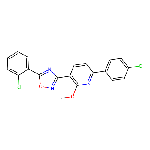 6-(4-Chlorophenyl)-3-[5-(2-chlorophenyl)-1,2,4-oxadiazol-3-yl]-2-methoxypyridine structure