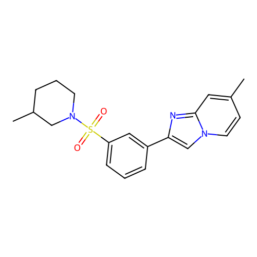 7-Methyl-2-{3-[(3-methylpiperidin-1-yl)sulfonyl]phenyl}imidazo[1,2-a]pyridine structure