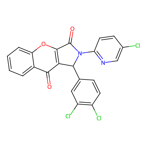 2-(5-chloropyridin-2-yl)-1-(3,4-dichlorophenyl)-1,2-dihydrochromeno[2,3-c]pyrrole-3,9-dione structure