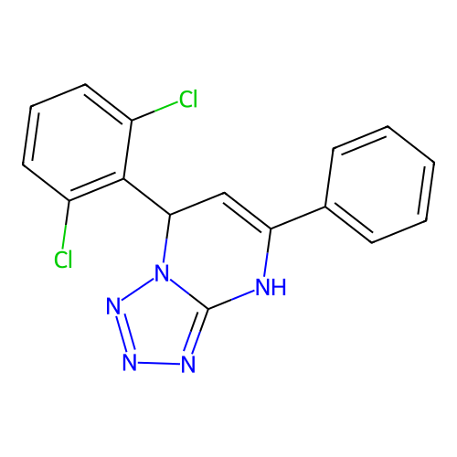 7-(2,6-Dichlorophenyl)-5-phenyl-4,7-dihydrotetrazolo[1,5-a]pyrimidine structure