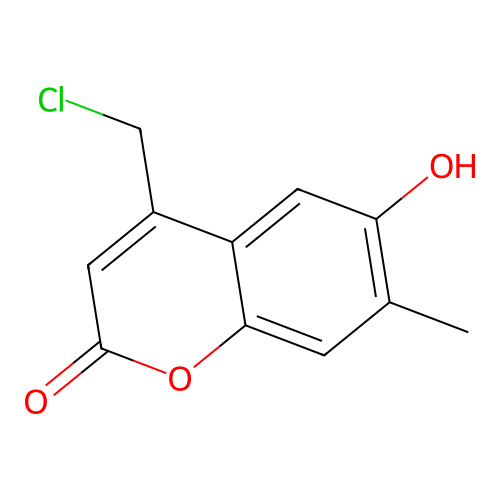 6-Hydroxy-7-methyl-4-(chloromethyl)-2H-chromen-2-one structure
