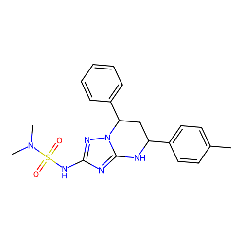 2-(dimethylsulfamoylamino)-5-(4-methylphenyl)-7-phenyl-1,5,6,7-tetrahydro-[1,2,4]triazolo[1,5-a]pyrimidine structure