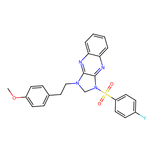 3-(4-fluorophenyl)sulfonyl-1-[2-(4-methoxyphenyl)ethyl]-2H-imidazo[4,5-b]quinoxaline structure