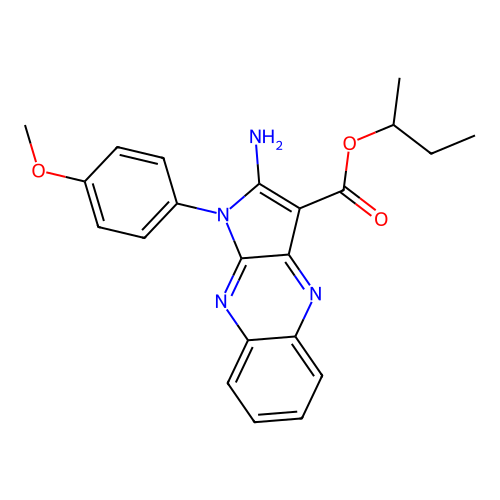 butan-2-yl 2-amino-1-(4-methoxyphenyl)-1H-pyrrolo[2,3-b]quinoxaline-3-carboxylate structure