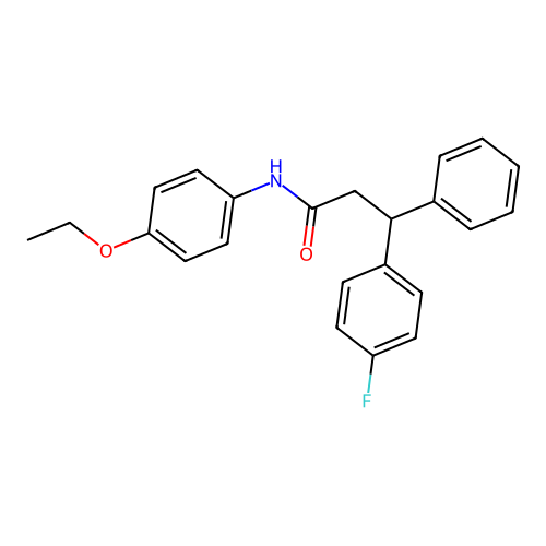 N-(4-ethoxyphenyl)-3-(4-fluorophenyl)-3-phenylpropanamide structure