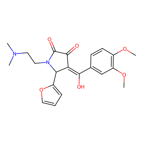 4-(3,4-dimethoxybenzoyl)-1-[2-(dimethylamino)ethyl]-5-(furan-2-yl)-3-hydroxy-2,5-dihydro-1H-pyrrol-2-one structure