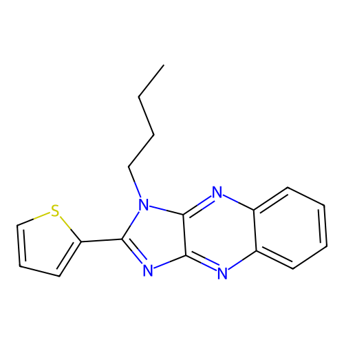 3-Butyl-2-thiophen-2-ylimidazo[4,5-b]quinoxaline structure