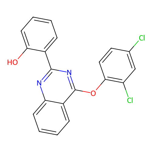 2-[4-(2,4-Dichlorophenoxy)-2-quinazolinyl]phenol structure