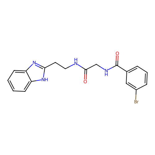 N-{[2-(1H-Benzoimidazol-2-yl)-ethylcarbamoyl]-methyl}-3-bromo-benzamide structure