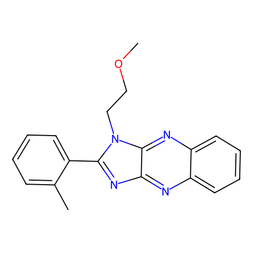 1-(2-methoxyethyl)-2-(2-methylphenyl)-1H-imidazo[4,5-b]quinoxaline structure