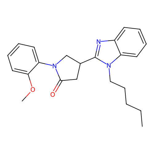 1-(2-Methoxyphenyl)-4-(1-pentylbenzimidazol-2-yl)pyrrolidin-2-one structure