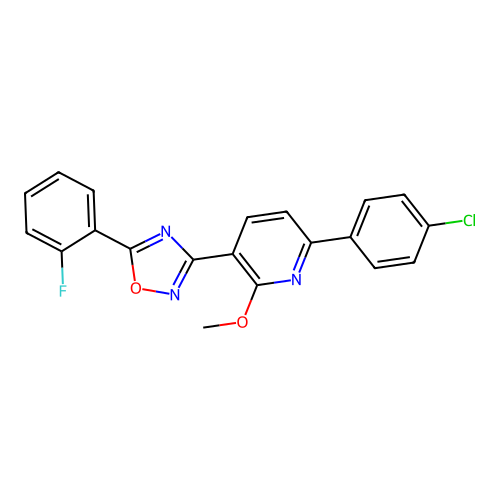 6-(4-Chlorophenyl)-3-[5-(2-fluorophenyl)-1,2,4-oxadiazol-3-yl]-2-methoxypyridine structure