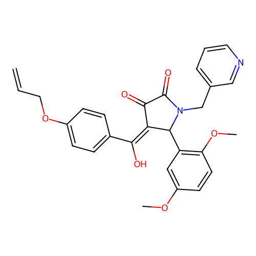 5-(2,5-dimethoxyphenyl)-3-hydroxy-4-[4-(prop-2-en-1-yloxy)benzoyl]-1-[(pyridin-3-yl)methyl]-2,5-dihydro-1H-pyrrol-2-one structure