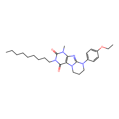9-(4-ethoxyphenyl)-1-methyl-3-nonyl-6,7,8,9-tetrahydropyrimido[2,1-f]purine-2,4(1H,3H)-dione structure