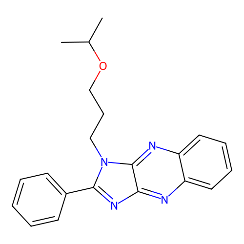 2-phenyl-1-[3-(propan-2-yloxy)propyl]-1H-imidazo[4,5-b]quinoxaline structure