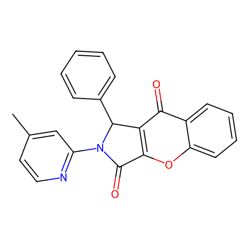 2-(4-Methylpyridin-2-yl)-1-phenyl-1,2-dihydrochromeno[2,3-c]pyrrole-3,9-dione structure