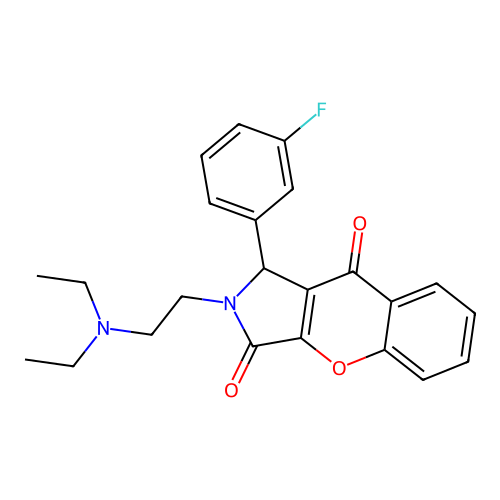 2-(2-(diethylamino)ethyl)-1-(3-fluorophenyl)-1,2-dihydrochromeno[2,3-c]pyrrole-3,9-dione structure