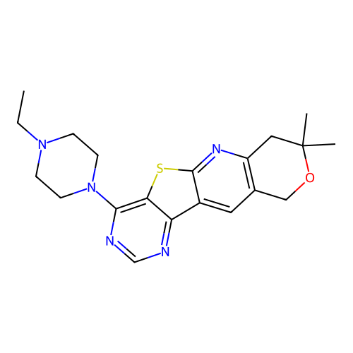 C20H25N5OS structure
