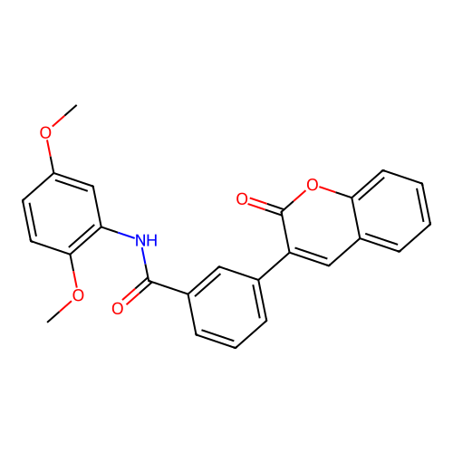 N-(2,5-dimethoxyphenyl)-3-(2-oxo-2H-chromen-3-yl)benzamide structure