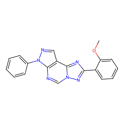2-(2-methoxyphenyl)-7-phenyl-7H-pyrazolo[4,3-e][1,2,4]triazolo[1,5-c]pyrimidine structure