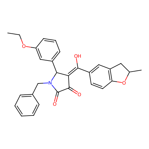 1-benzyl-5-(3-ethoxyphenyl)-3-hydroxy-4-(2-methyl-2,3-dihydro-1-benzofuran-5-carbonyl)-2,5-dihydro-1H-pyrrol-2-one structure