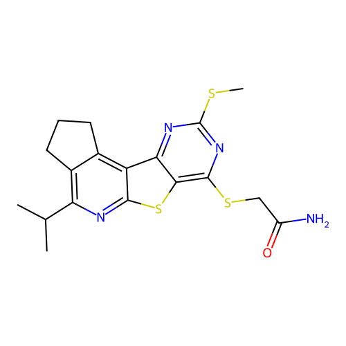 C18H20N4OS3 structure