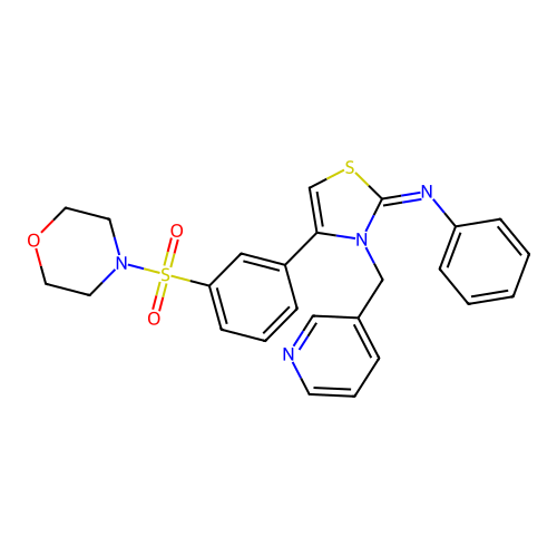 4-(3-morpholin-4-ylsulfonylphenyl)-N-phenyl-3-(pyridin-3-ylmethyl)-1,3-thiazol-2-imine structure