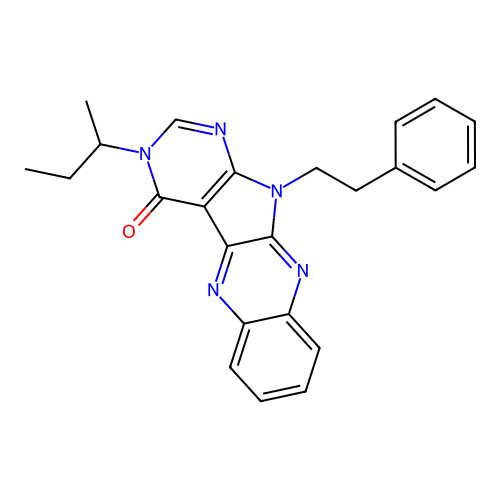 3-(sec-butyl)-11-phenethyl-3H-pyrimido[5',4':4,5]pyrrolo[2,3-b]quinoxalin-4(11H)-one structure