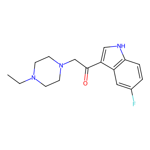 2-(4-ethylpiperazin-1-yl)-1-(5-fluoro-1H-indol-3-yl)ethanone structure