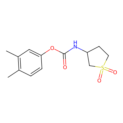 3,4-Dimethylphenyl (1,1-dioxidotetrahydrothiophen-3-yl)carbamate structure
