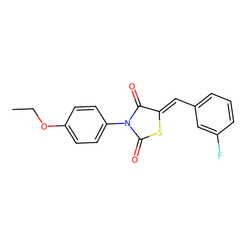 (Z)-3-(4-ethoxyphenyl)-5-(3-fluorobenzylidene)thiazolidine-2,4-dione structure