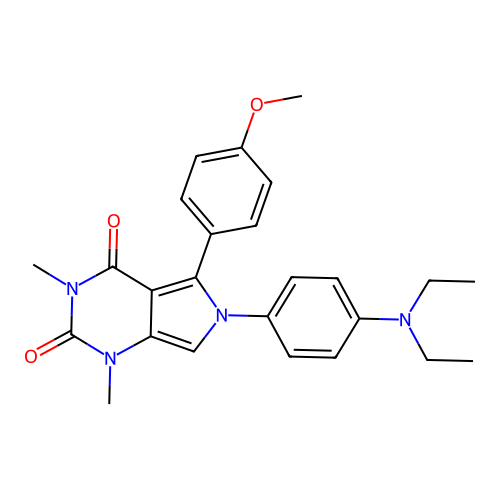 6-(4-(diethylamino)phenyl)-5-(4-methoxyphenyl)-1,3-dimethyl-1H-pyrrolo[3,4-d]pyrimidine-2,4(3H,6H)-dione structure