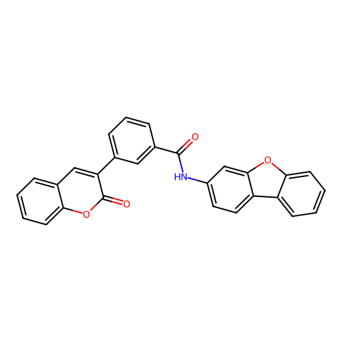 N-(dibenzo[b,d]furan-3-yl)-3-(2-oxo-2H-chromen-3-yl)benzamide structure