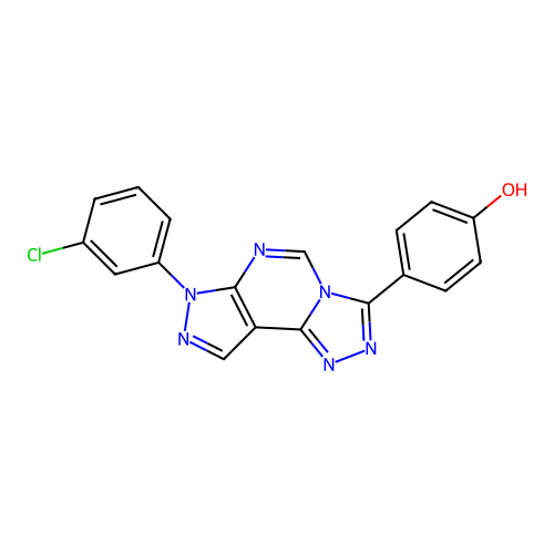 C18H11ClN6O structure