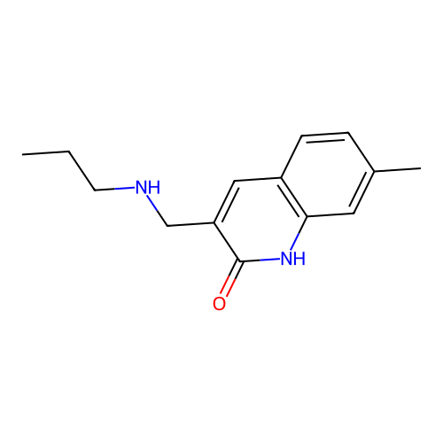7-methyl-3-[(propylamino)methyl]quinolin-2(1H)-one structure