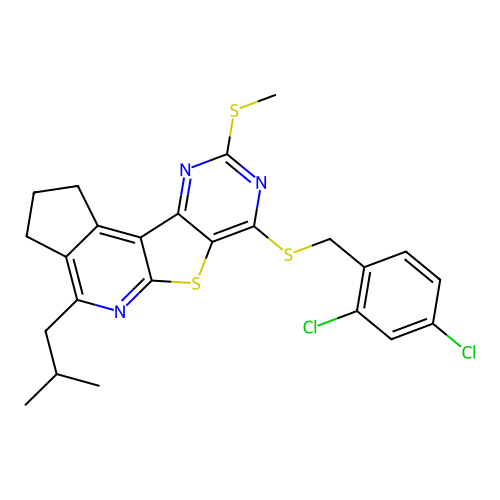 C24H23Cl2N3S3 structure