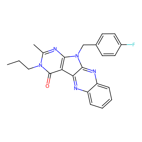 C23H20FN5O structure