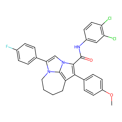 C30H24Cl2FN3O2 structure