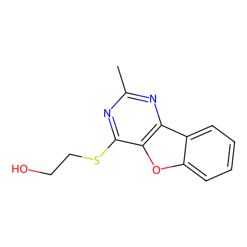 2-((2-Methylbenzofuro[3,2-d]pyrimidin-4-yl)thio)ethanol structure