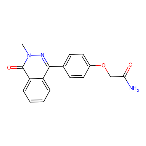 2-[4-(3-Methyl-4-oxo-3,4-dihydrophthalazin-1-yl)phenoxy]acetamide structure