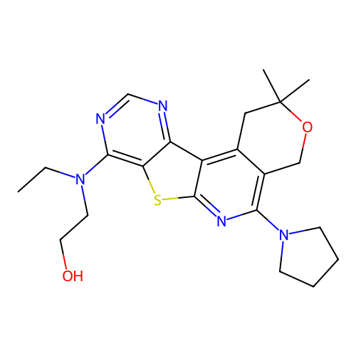 C22H29N5O2S structure