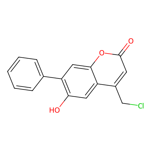 4-(chloromethyl)-6-hydroxy-7-phenyl-2H-chromen-2-one structure