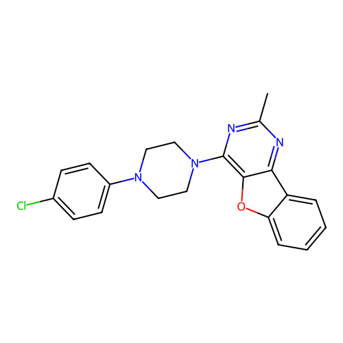 4-[4-(4-Chlorophenyl)piperazin-1-yl]-2-methyl[1]benzofuro[3,2-d]pyrimidine structure