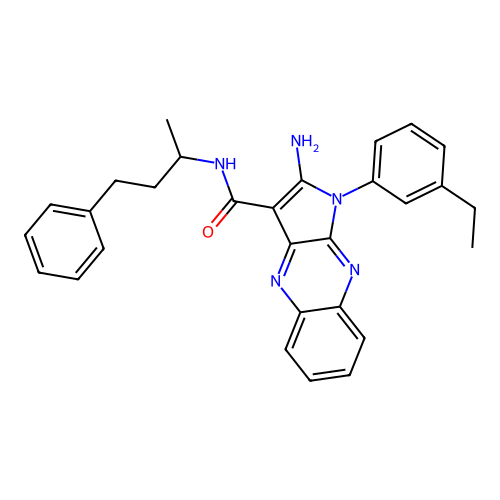2-amino-1-(3-ethylphenyl)-N-(4-phenylbutan-2-yl)-1H-pyrrolo[2,3-b]quinoxaline-3-carboxamide structure