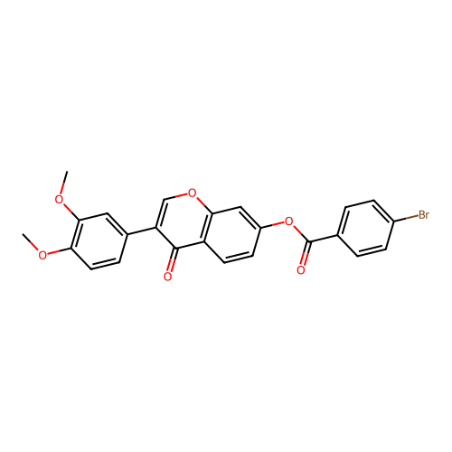 3-(3,4-dimethoxyphenyl)-4-oxo-4H-chromen-7-yl 4-bromobenzoate structure