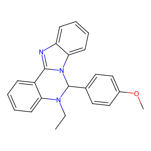 5-Ethyl-6-(4-methoxyphenyl)-5,6-dihydrobenzimidazo[1,2-c]quinazoline structure