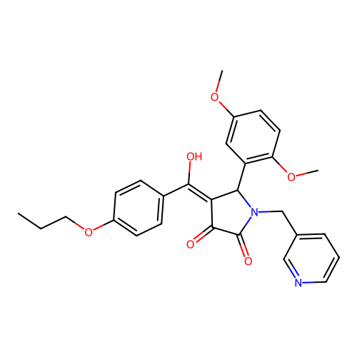 5-(2,5-dimethoxyphenyl)-3-hydroxy-4-(4-propoxybenzoyl)-1-[(pyridin-3-yl)methyl]-2,5-dihydro-1H-pyrrol-2-one structure