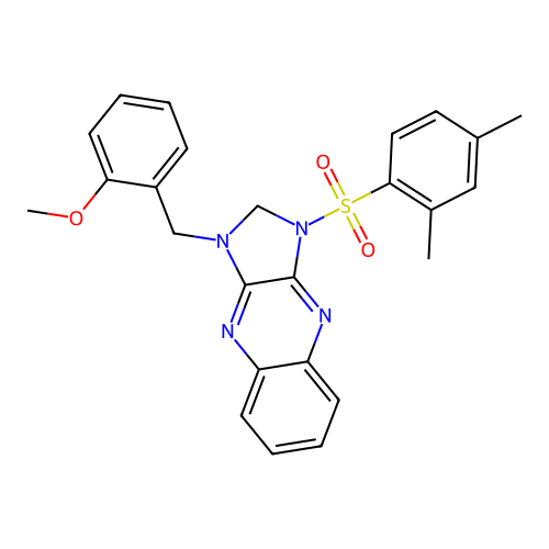 3-(2,4-dimethylphenyl)sulfonyl-1-[(2-methoxyphenyl)methyl]-2H-imidazo[4,5-b]quinoxaline structure
